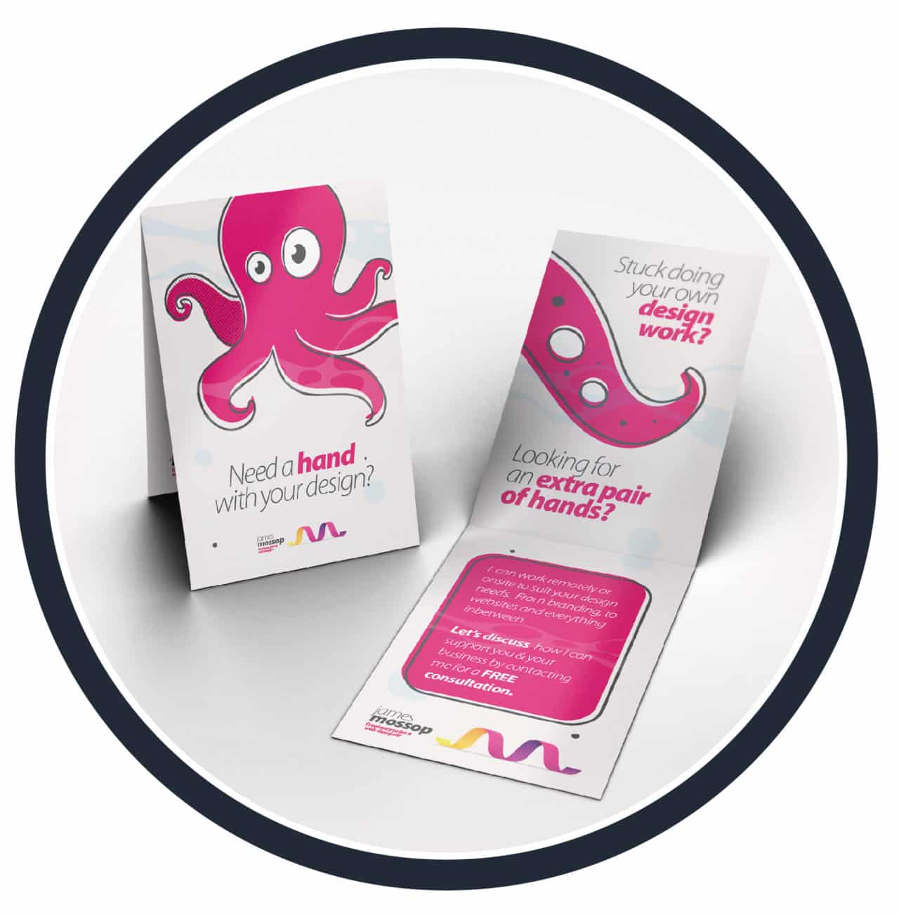 pink and blue mood octopus